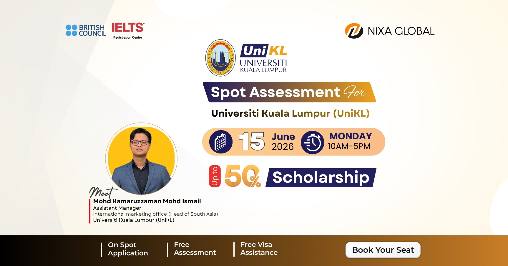 Spot Assessment for University Kuala Lumpur (UniKL) 2026
